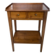 Table d’appoint 2 tiroirs merisier 1950