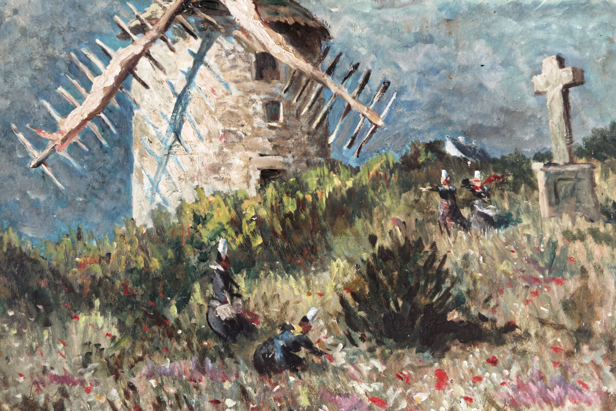 Oil on panel, breton landscape