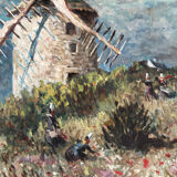 Oil on panel, breton landscape