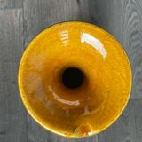 Green and yellow ceramic carafe bitossi italy 1950