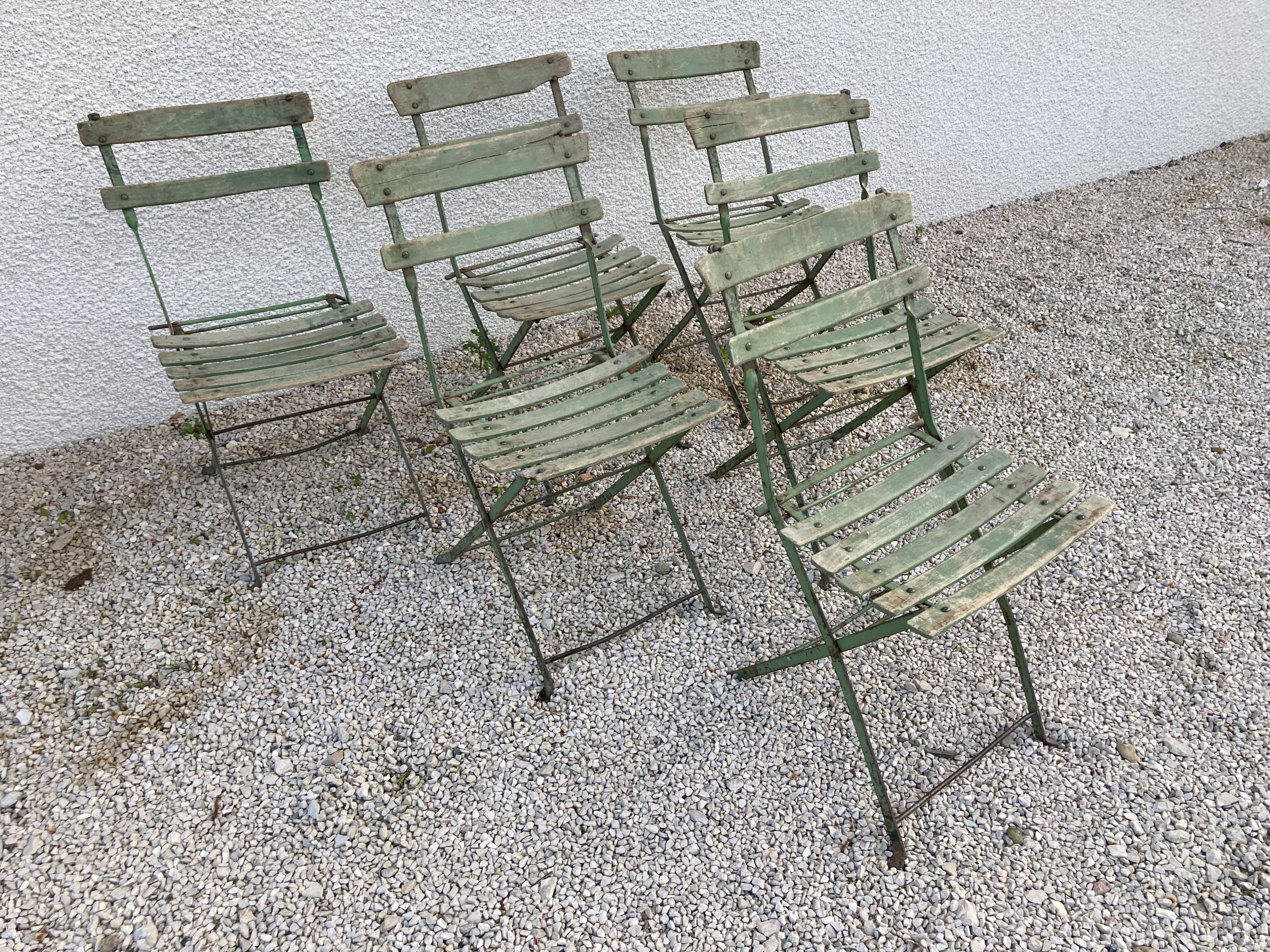 6 foldable garden chairs