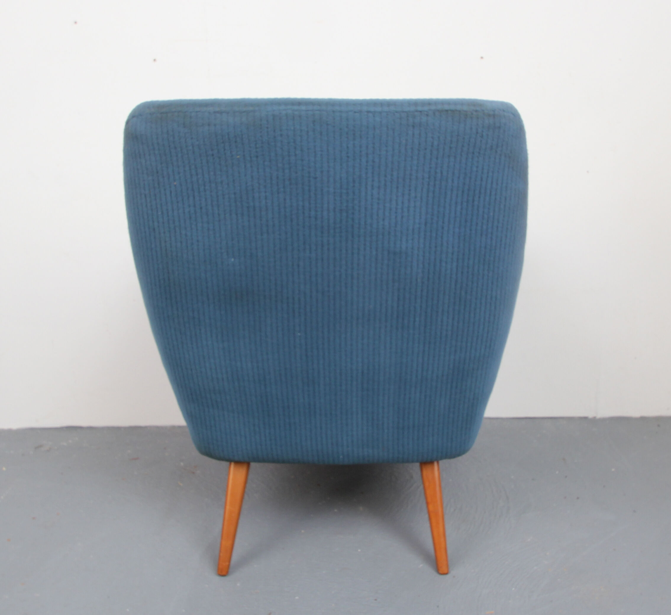1950s armchair in grey and blue