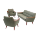 living room set,  norway 1960's, set of 2 armchairs & sofa