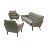 living room set,  norway 1960's, set of 2 armchairs & sofa