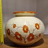 Flowering pottery vase