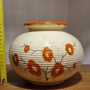 Vase poterie fleurie