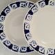 Deep plates opaque porcelain gien flanders model vintage art deco style decor
