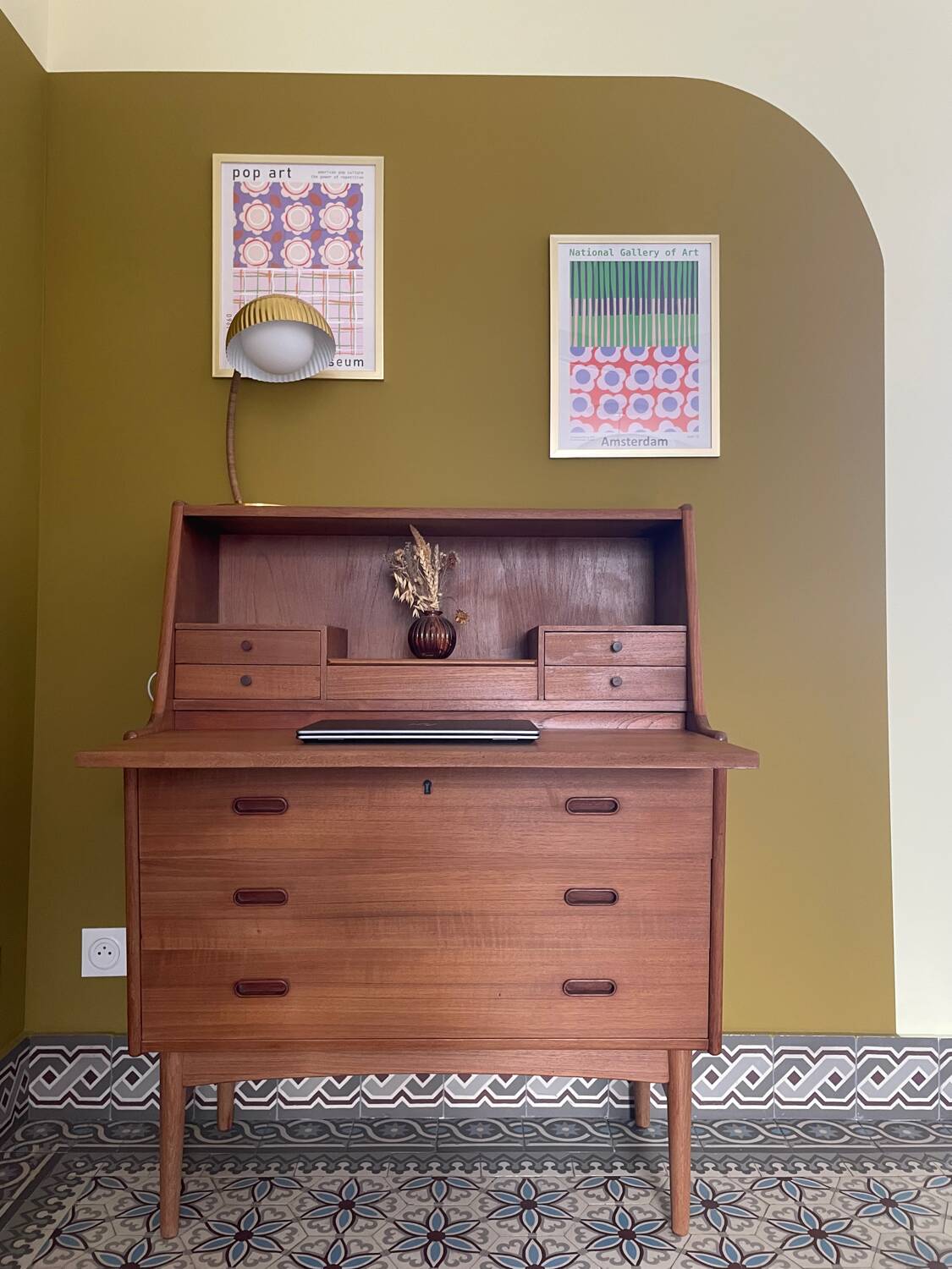 Scandinavian teak secretary – Arne Wahl Iversen – Denmark, 1960s