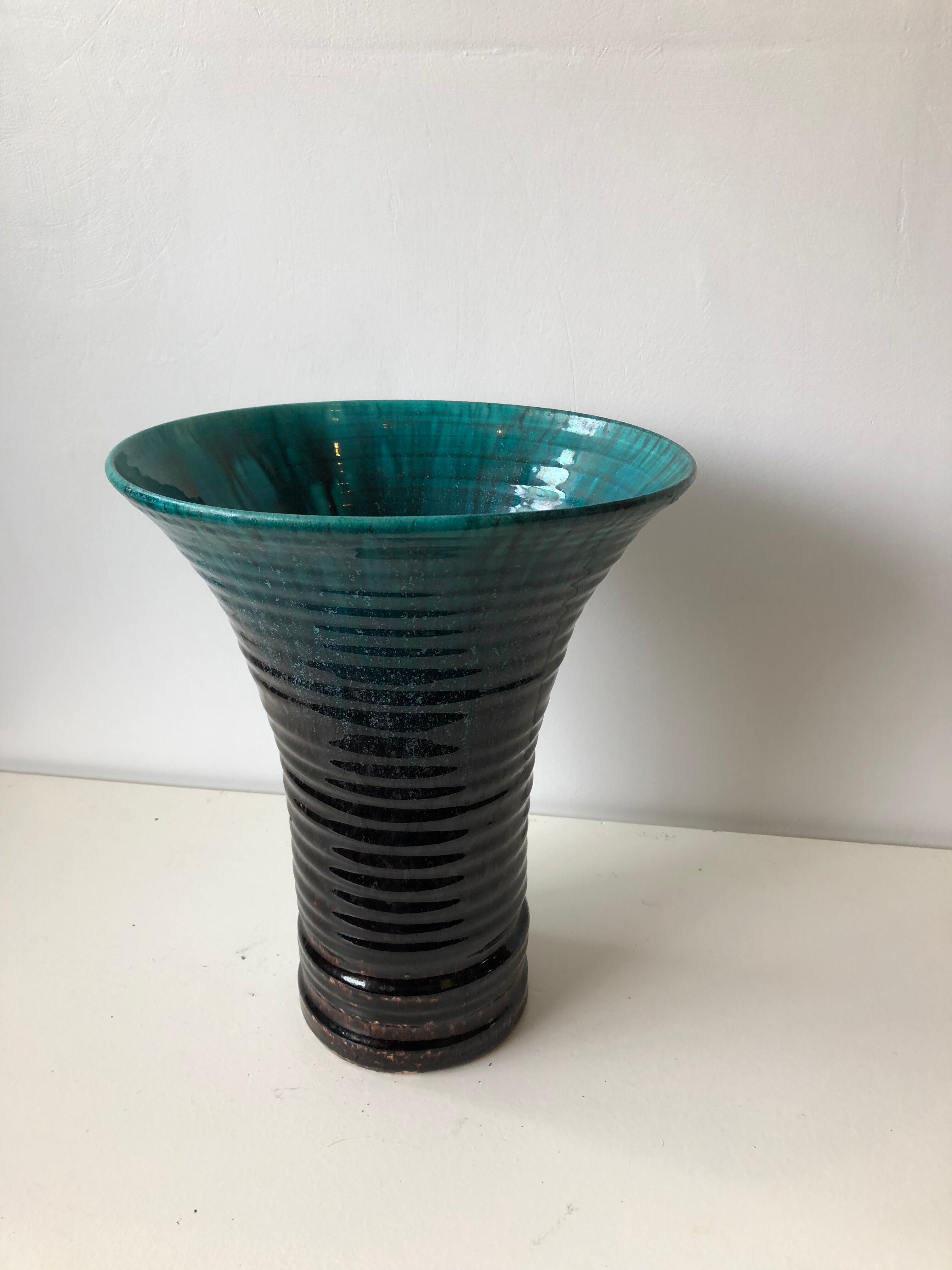 Accolay enameled ceramic vase