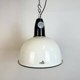 ndustrial Soviet White Enamel Pendant Lamp, 1960s
