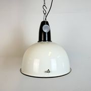 ndustrial Soviet White Enamel Pendant Lamp, 1960s