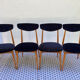 Set of 4 Baumann style chairs, unicorn model.