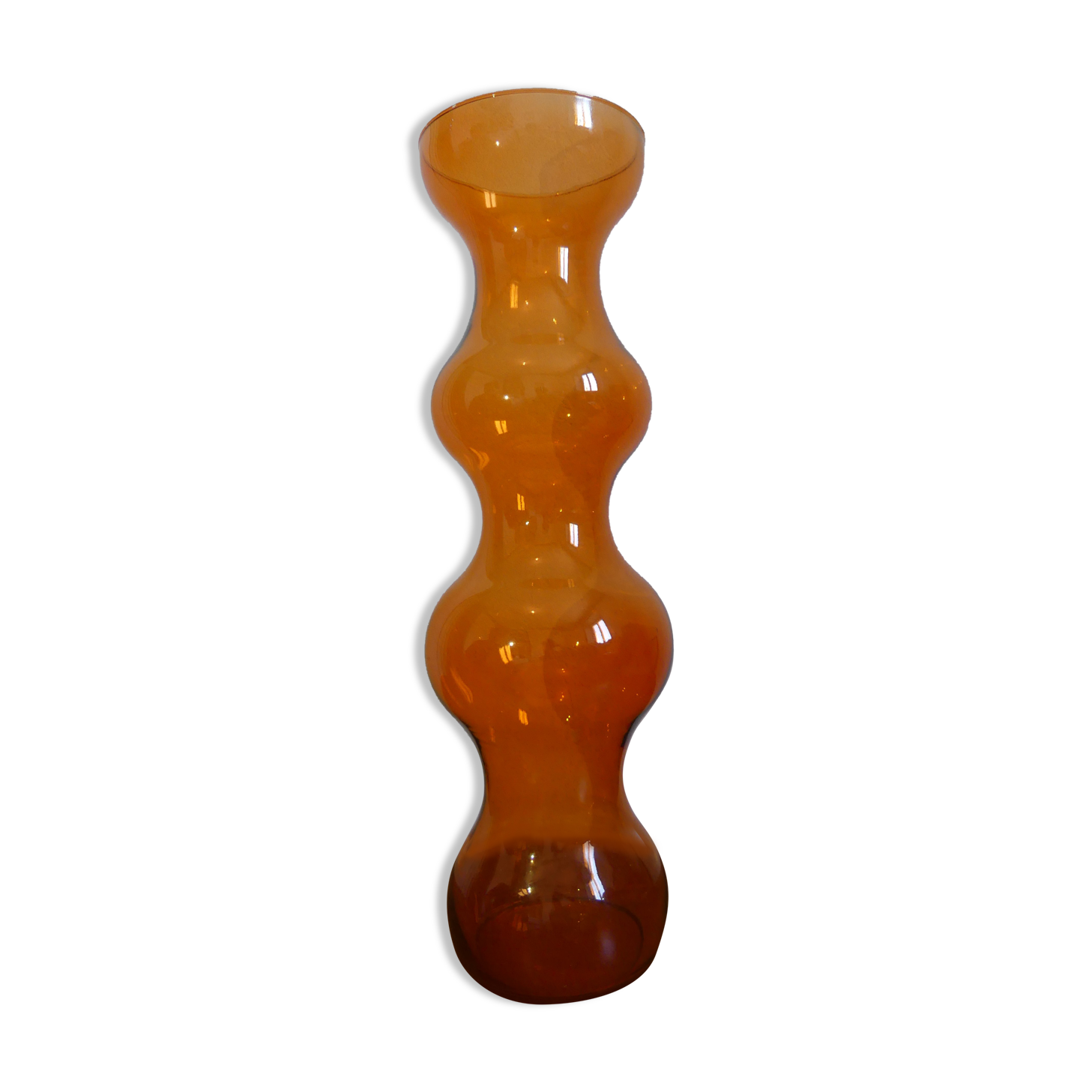 Space age 1970's orange vase