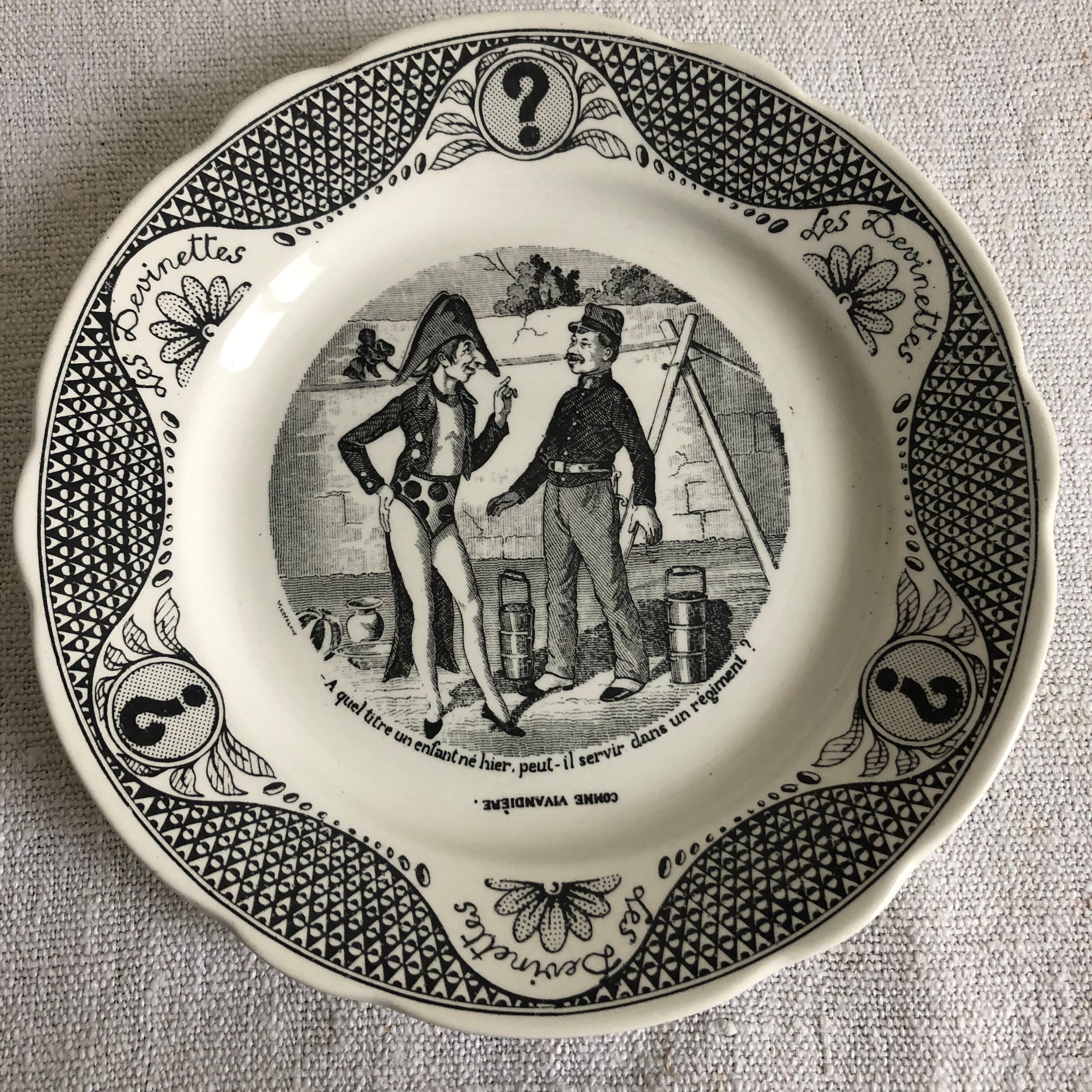 6 "guessing" talking plates - Sarreguemines