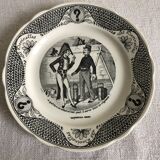 Set de 6 assiettes parlantes "devinettes" - Sarreguemines