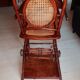 High chair wood and cannage