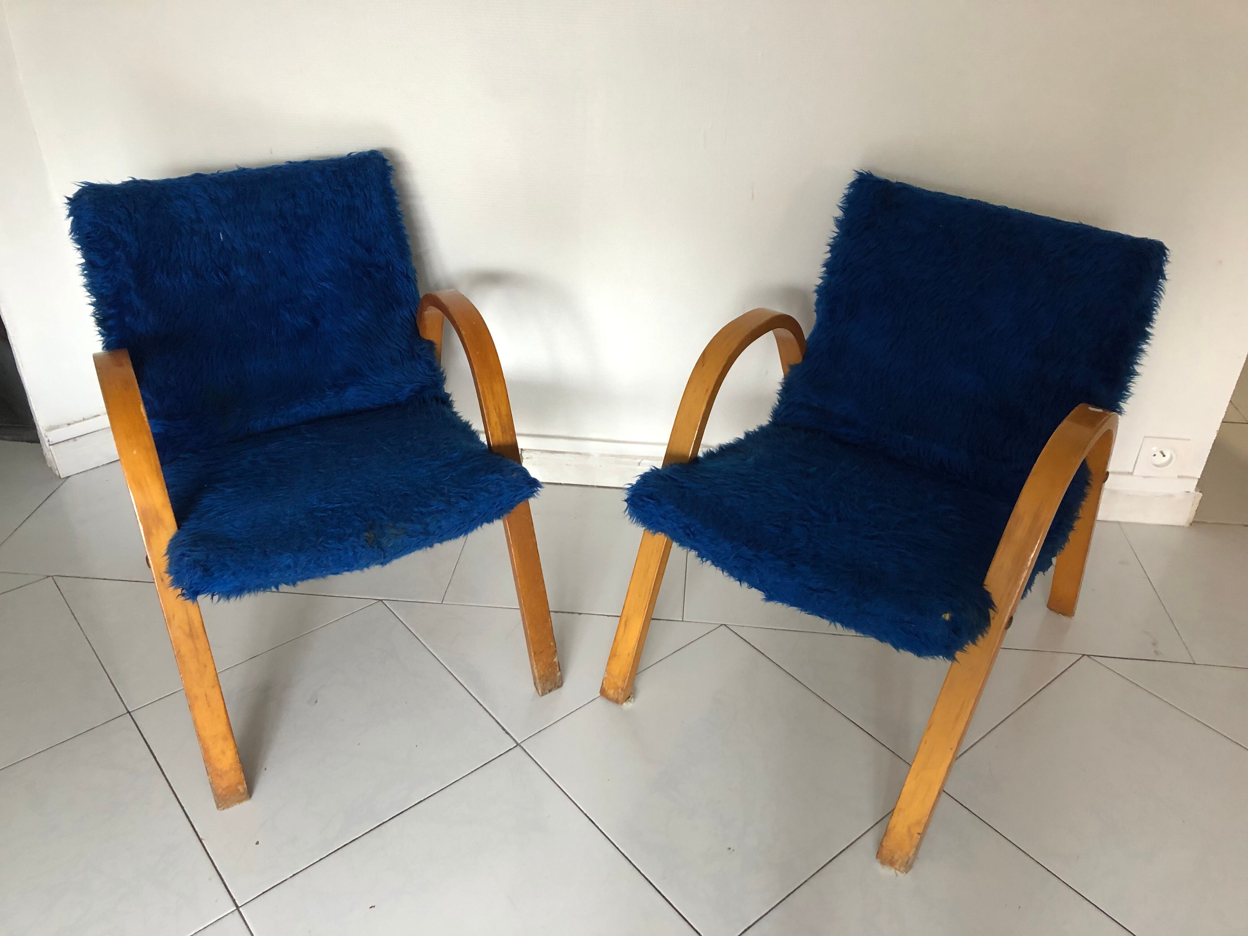 Fauteuils poil scandinave
