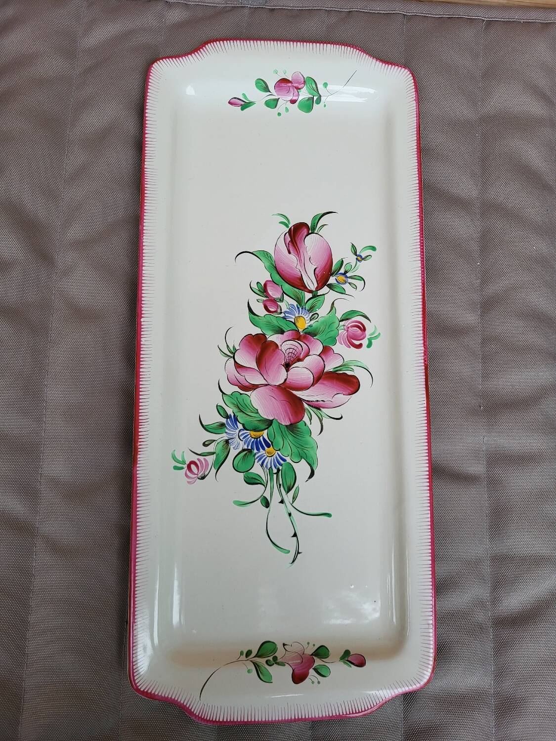 Plat à cake Faïence De St Clément