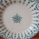 Assiette Terre de Fer Gien, décor Florentin