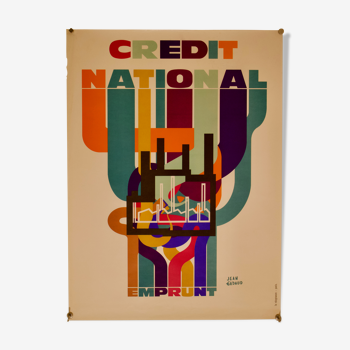 Affiche de Jean Gadaud - Emprunt du Credit National pour l'industrie - Années 70