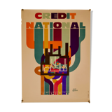 Poster by Jean Gadaud - Credit National Loan for Industry - 1970s