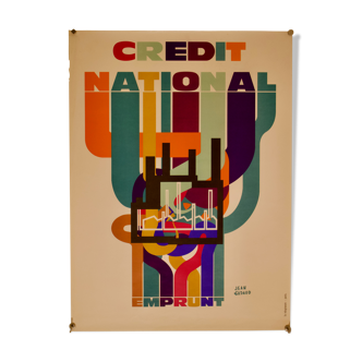 Affiche de Jean Gadaud - Emprunt du Credit National pour l'industrie - Années 70