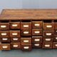 1940s Czechoslovak industrial bank drawer cabinet