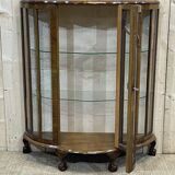 English Art Deco walnut showcase