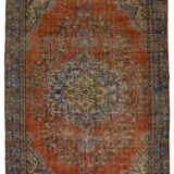 One-of-a-kind turkish handwoven vintage rug - rustic vintage charm 308x 174 cm