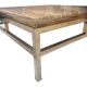 Table basse Guy Lefevre maison Jansen, laiton doré et travertin