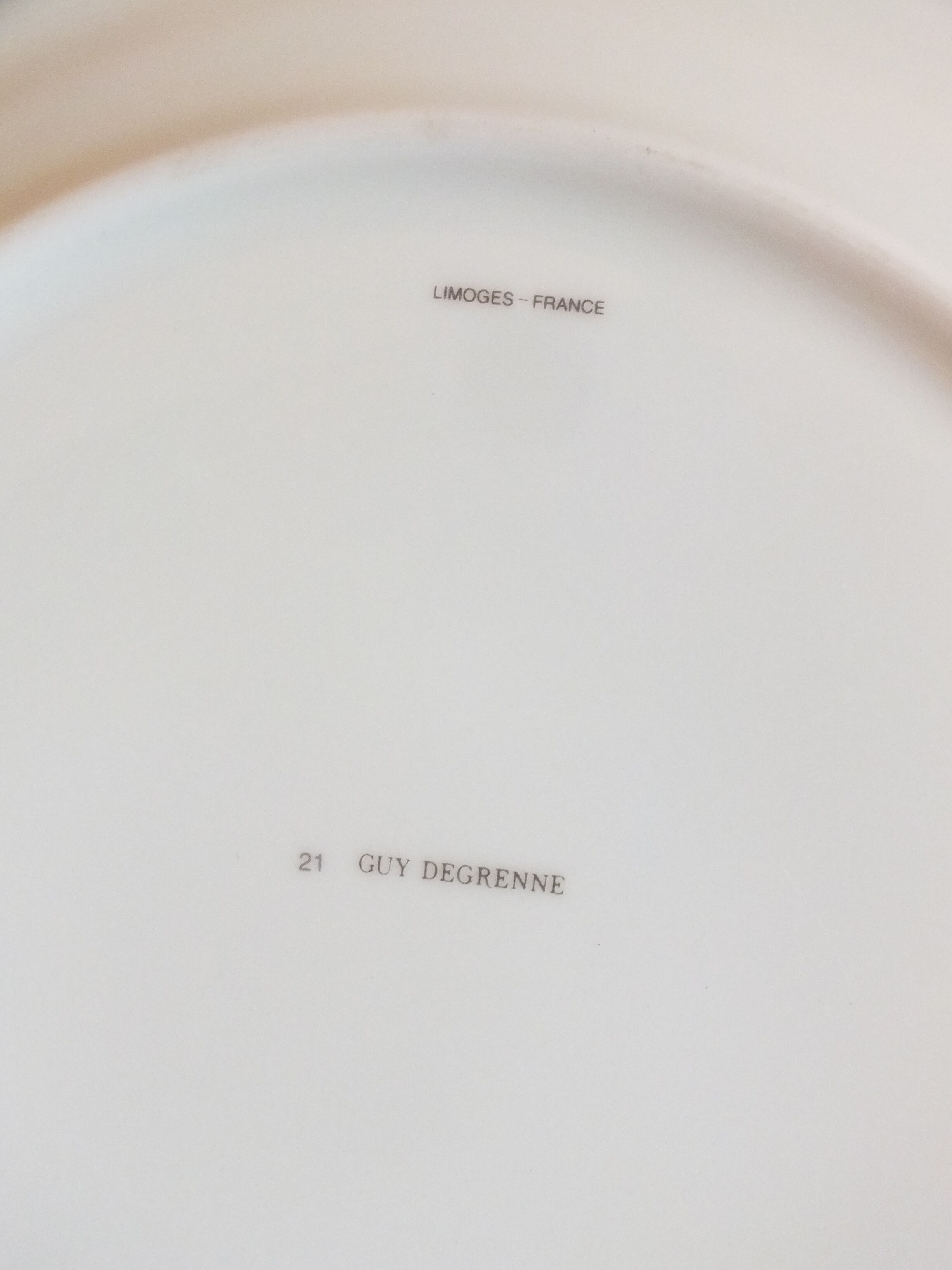 Duo of presentation plates Guy Degrenne in Limoges porcelain