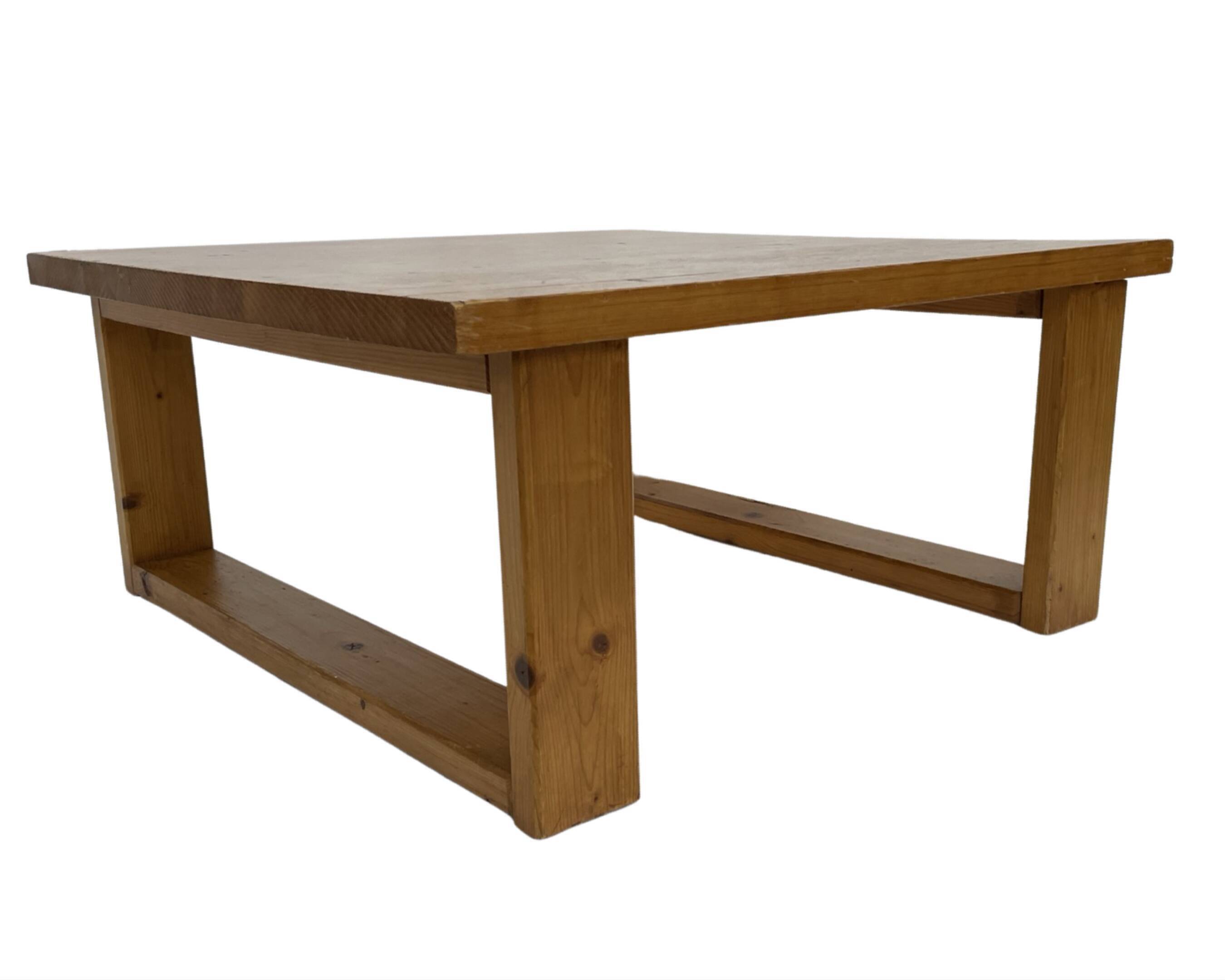 Vintage coffee table pinewood minimalist 1960s