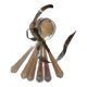 6 silver metal ice cream spoons
