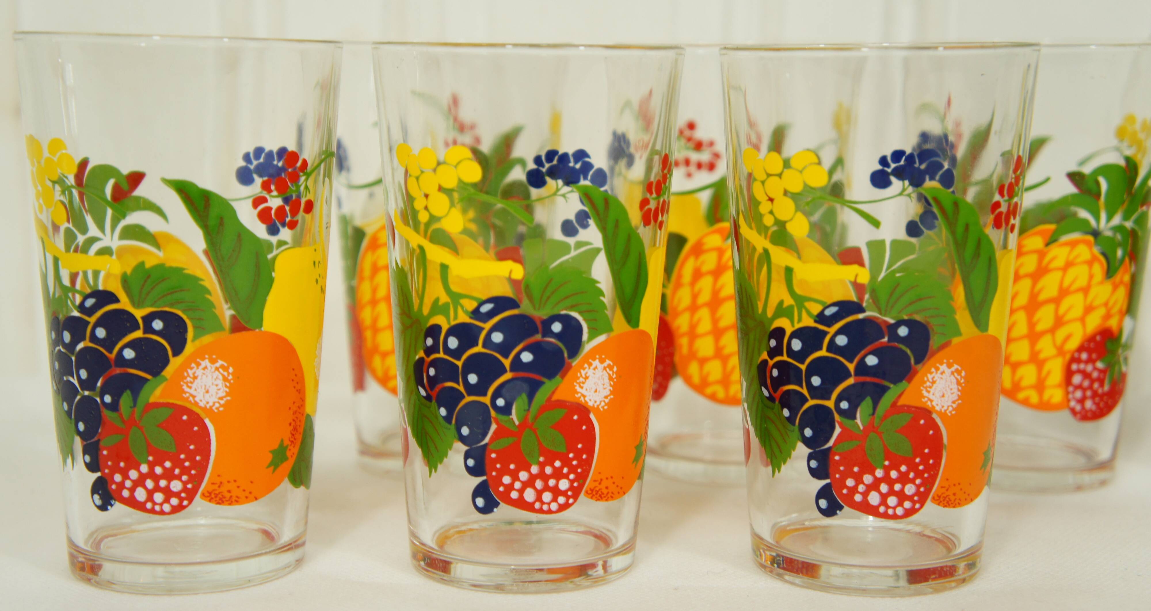 Set de 7 verres à orangeade 1960 VMC Reims