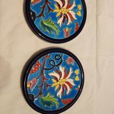 2 Longwy Enamel Bottle Holders