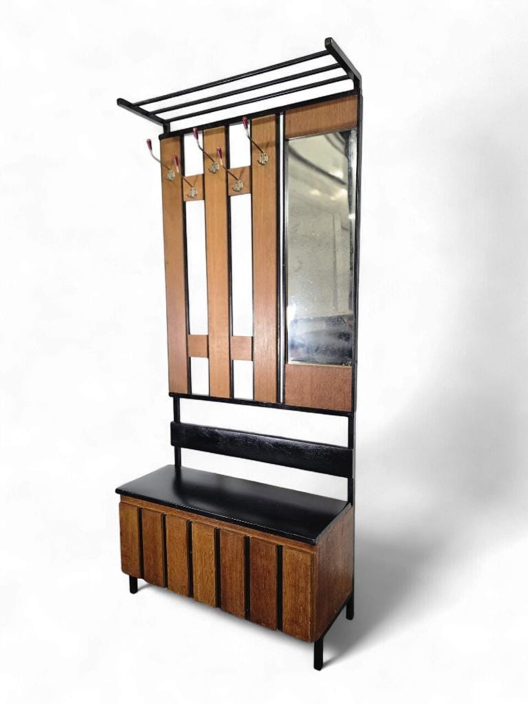 Porte-manteau vintage haut sur pied / porte-manteau de sol