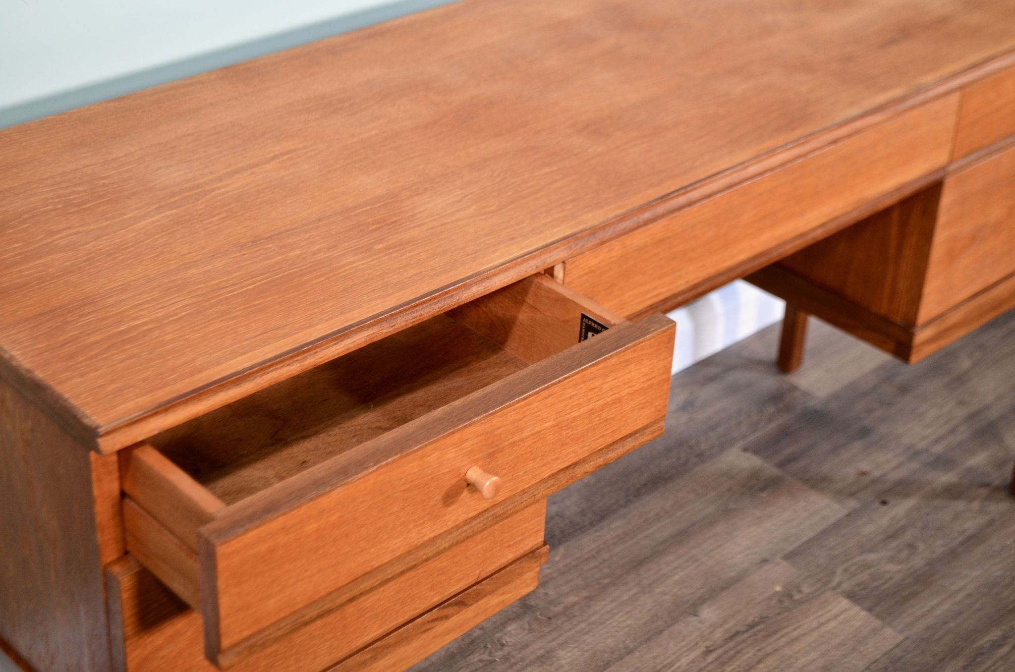 Midcentury Alfred Cox for Heals Desk / Dresser in Teak. Delivery. Modern / Danish Style.