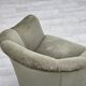 1960s, Danish armchair, green furniture velour, beech wood legs.