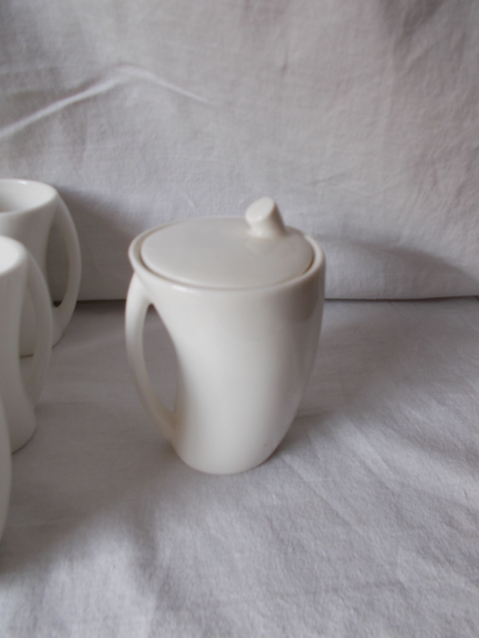 Service café faience blanche