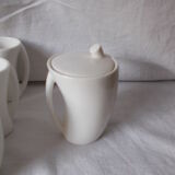 Service café faience blanche