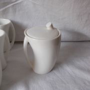 Service café faience blanche