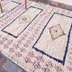 Vintage rug boucherouite 205/120 cm, hand woven Berber rug