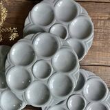 4 assiettes à huîtres art déco digoin sarreguemines