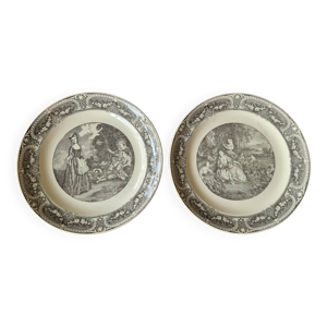 2 assiettes Régence - 1900