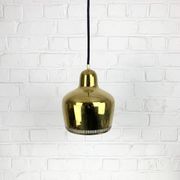 Golden Bell brass pendant light Alvar Aalto Louis Poulsen, Denmark 1950s