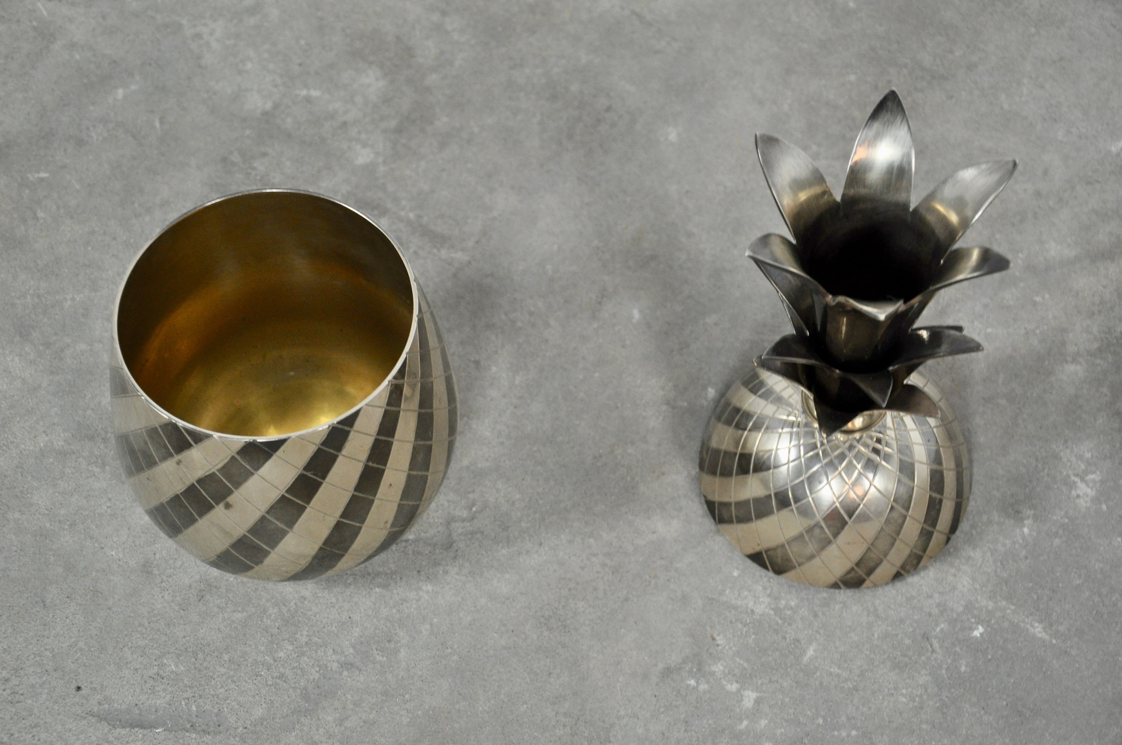 Vintage brass pineapple Maison Jansen 1960s