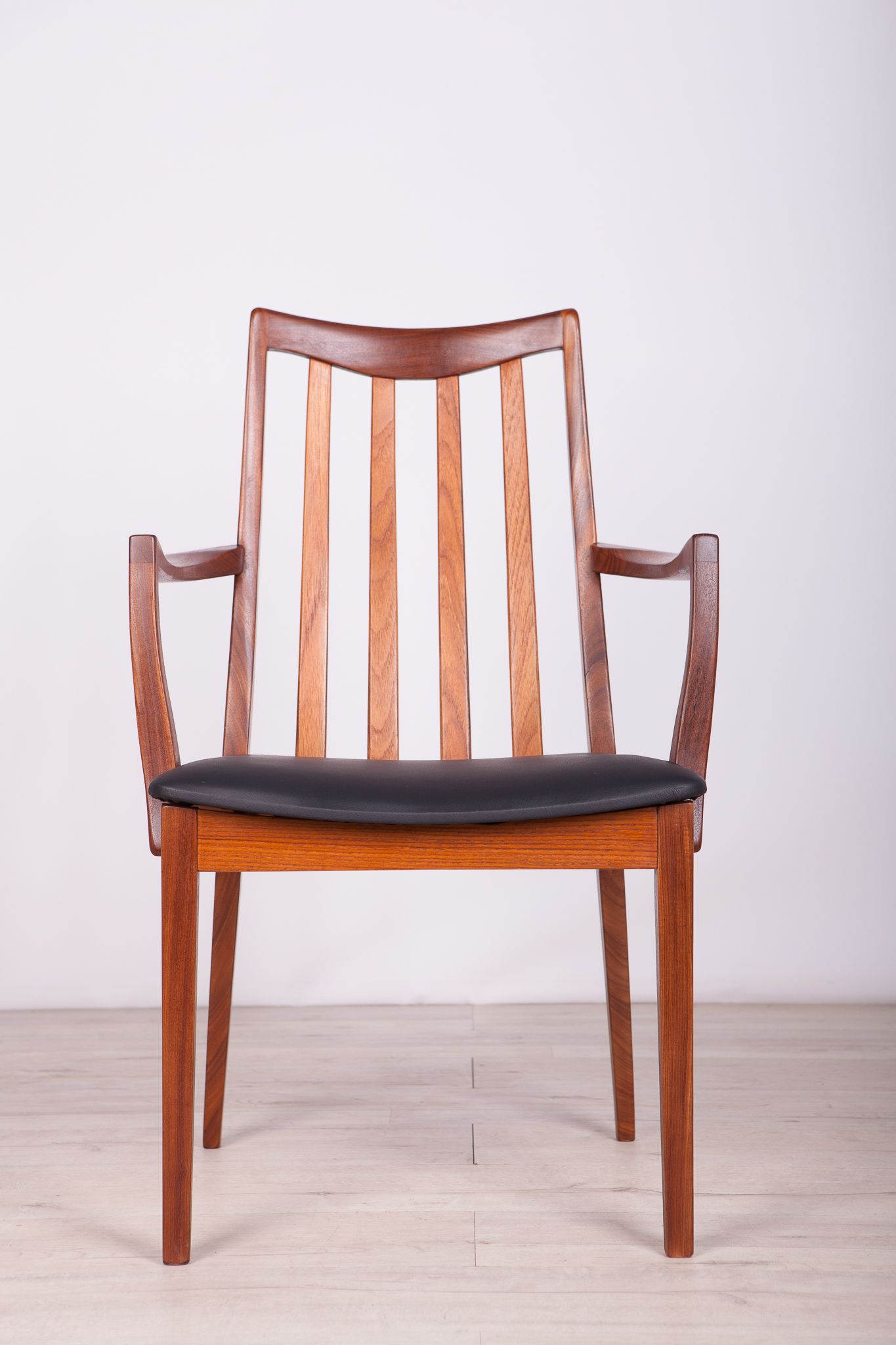 Mid Century Teak & Leather Dining Chairs by Leslie Dandy for G-Plan, 1960
