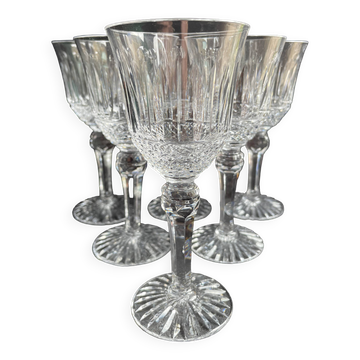 6 Verres à vin rouge – Cristal soufflé bouche et taillé main