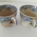 Set of fine earthenware cups
