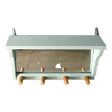 Coat rack wall shelf with mirror